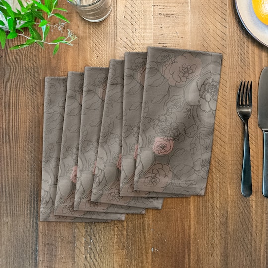 Multi Floral Cotton Twill Napkin